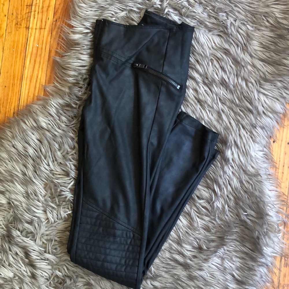 H&M Faux Leather Leggings Size6